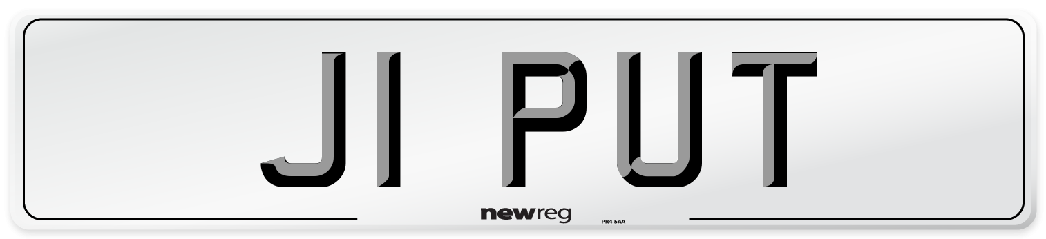 J1 PUT Number Plate from New Reg
